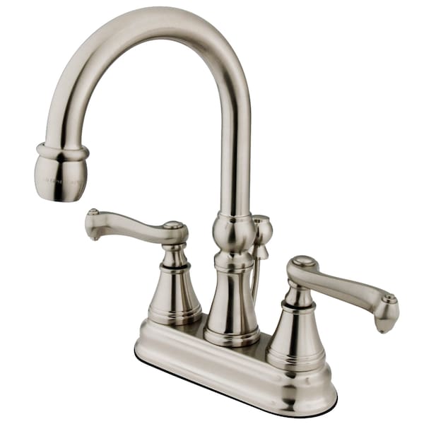 Kingston Brass 4" Centerset Bathroom Faucet, Brushed Nickel KS2618FL - main